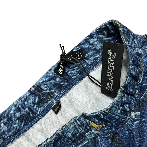 BLANKNYC‎ Womens S Blue Dark Wash High Rise Easy Come Easy Go Tapered Leg Jogger - Picture 4 of 13